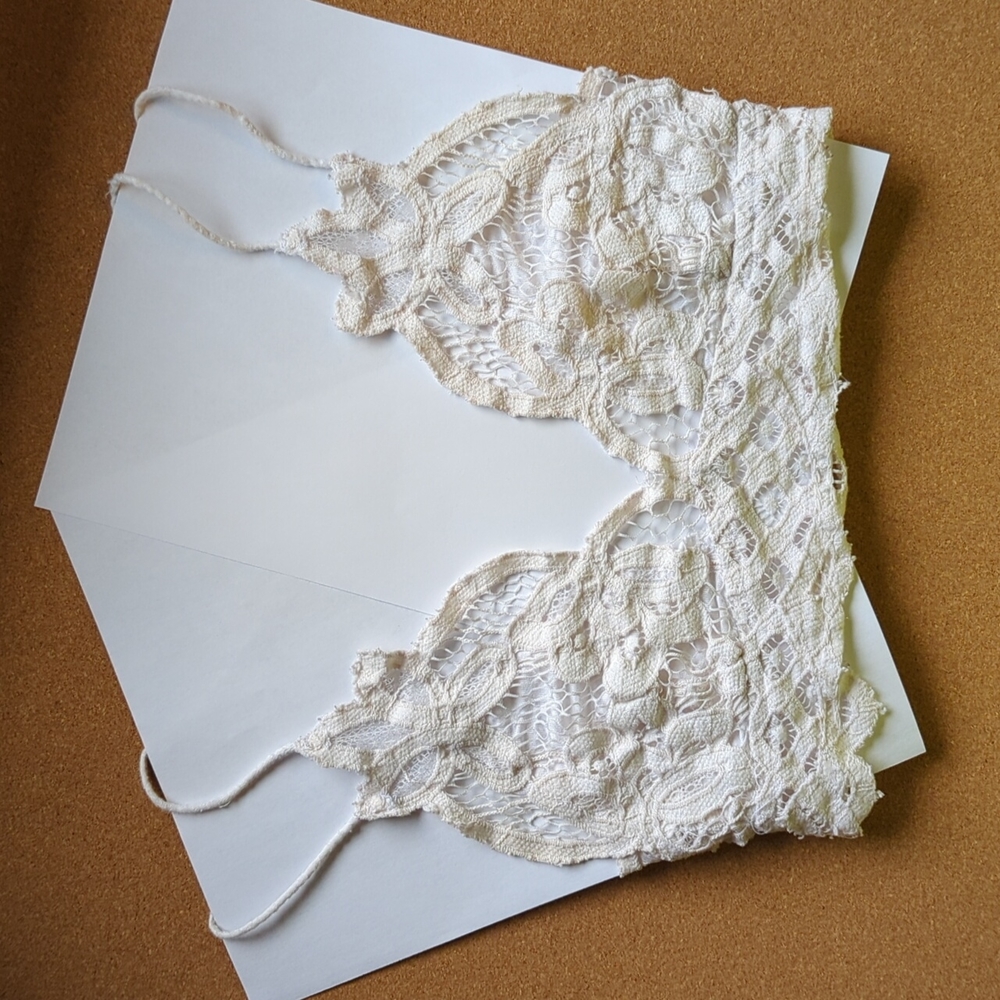 Free People Adella Lace Bralette - White